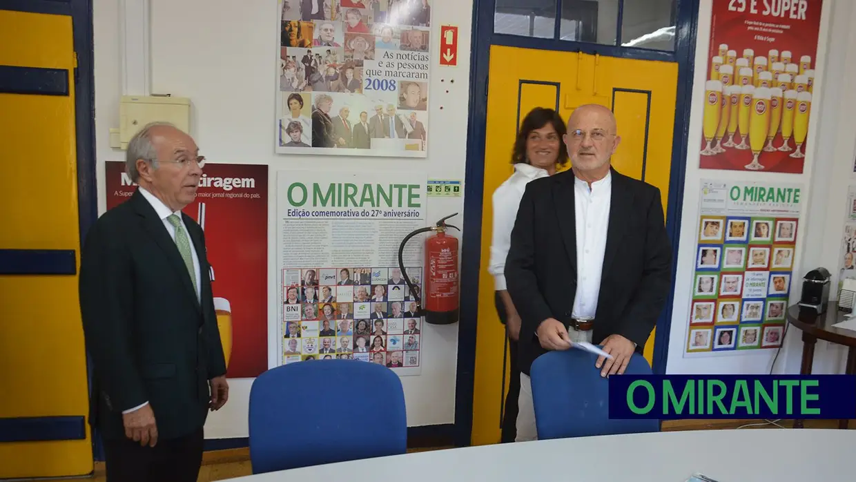 Visita de Marques Mendes à redacção de O MIRANTE