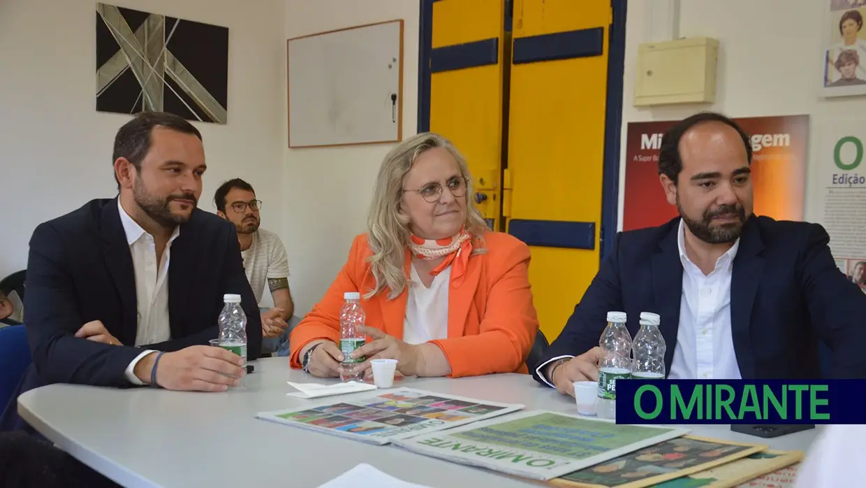 Visita de Marques Mendes à redacção de O MIRANTE