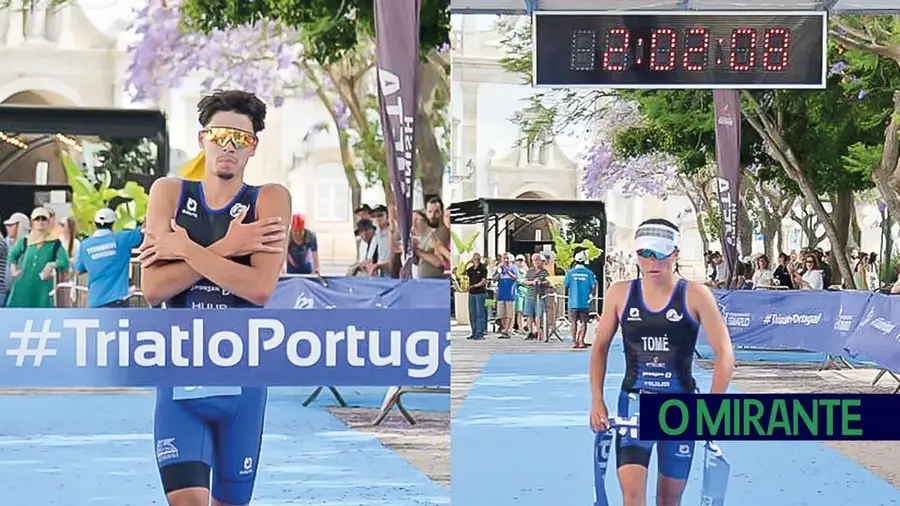 Maria Tomé e João Nuno Batista são campeões nacionais de triatlo em elites Maria Tomé e João Nuno Batista são campeões nacionais de triatlo em elites