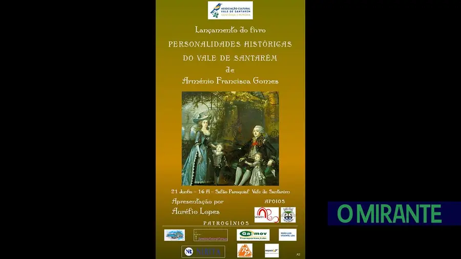 Arménio Francisca Gomes lança livro sobre personagens históricas do Vale de Santarém