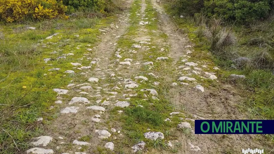 Troço de via romana do Itinerário de Antonino em vias de classificação em Torres Novas Troço de via romana do Itinerário de Antonino em vias de classificação em Torres Novas