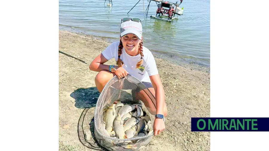 Leonor Caetano na selecção nacional sub 15 de pesca desportiva