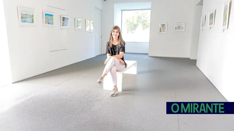 Aguarelas de Aura Vaz em exposição na cidade de Tomar