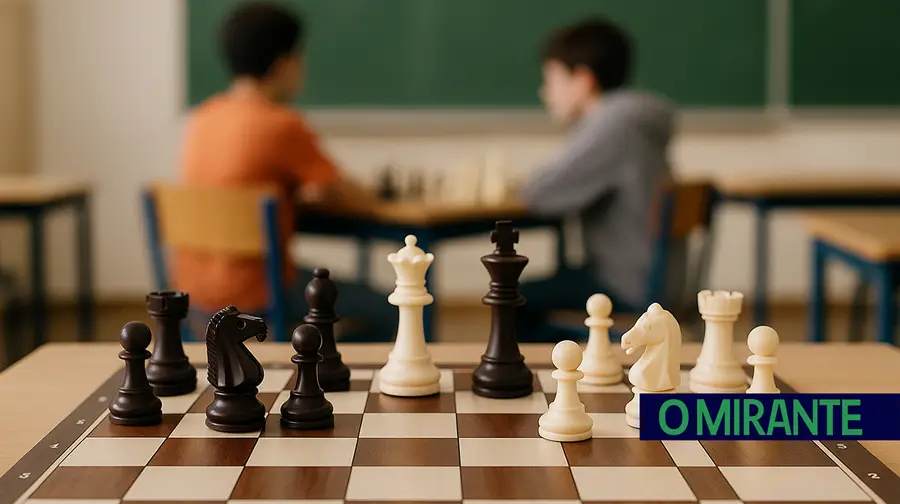 xadrez jogo alunos a jogar