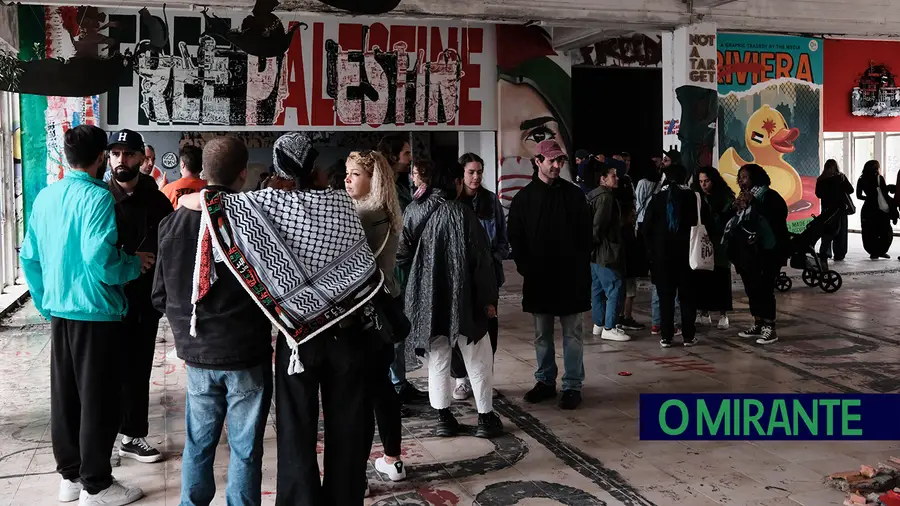 Ruínas da Eurofil transformadas em galeria de arte urbana sobre Gaza