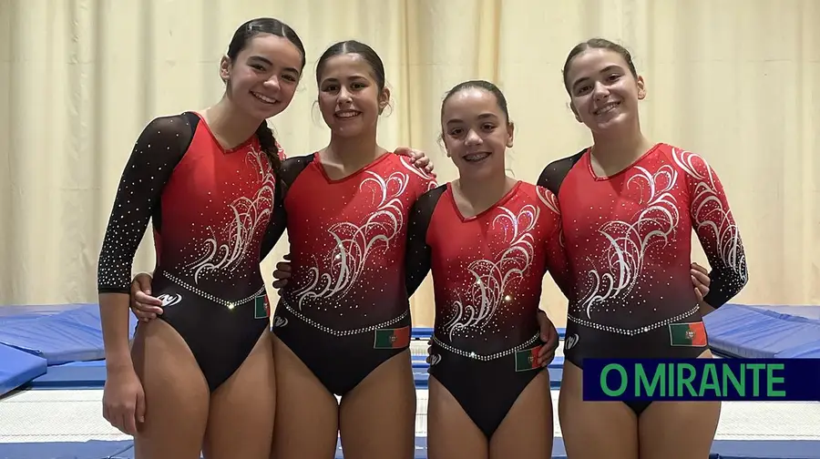 Ginastas de trampolins que vão representar Portugal estagiaram em Santarém