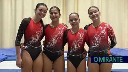 Ginastas de trampolins que vão representar Portugal estagiaram em Santarém