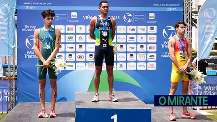 João Nuno Batista conquistou medalha de prata no Chile. Foto Triatlo Torres Novas   