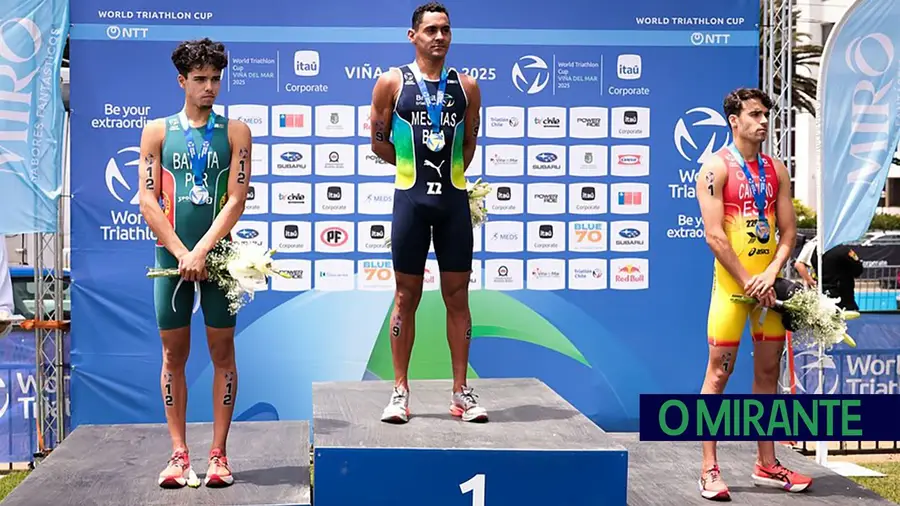 João Nuno Batista conquistou medalha de prata no Chile. Foto Triatlo Torres Novas   