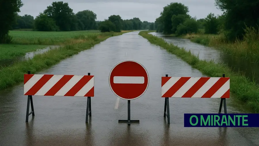 Chuvas intensas levam ao corte de três estradas no concelho de Benavente