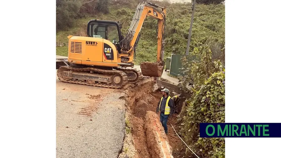 Estrada do Poço do Reto em Santarém fechada ao trânsito