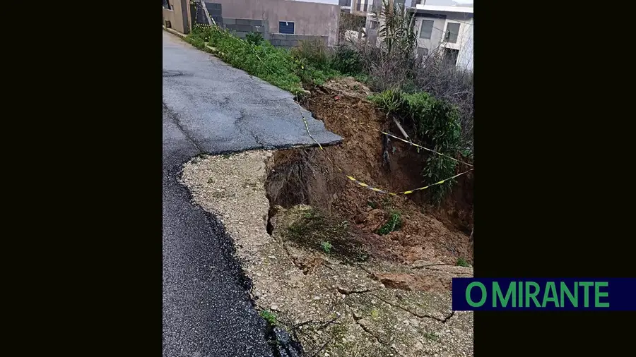 Estrada volta a abater em Vialonga e obra inacabada continua por resolver