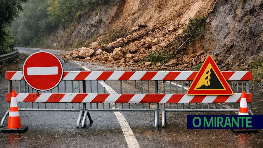 estrada cortada talude barreira corte