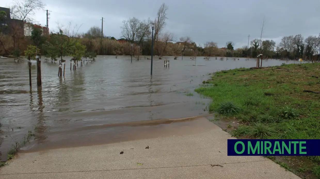 Parque do Flecheiro volta a ficar submerso em Tomar