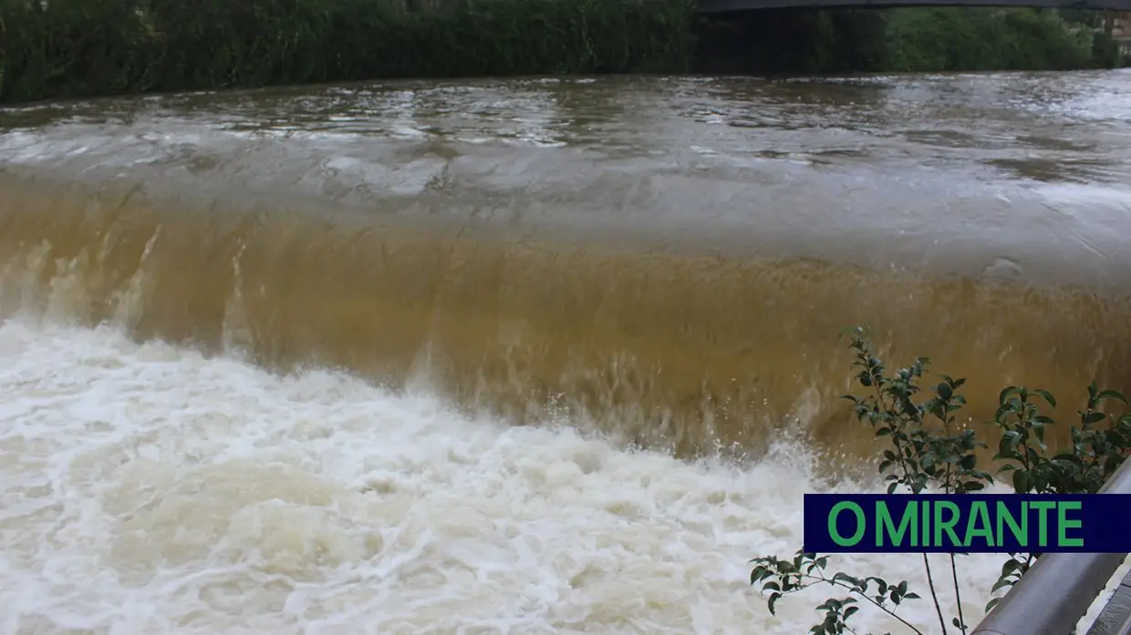 Parque do Flecheiro volta a ficar submerso em Tomar