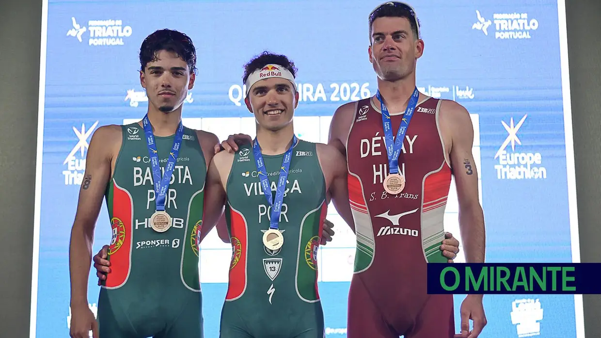 Maria Tomé e João Nuno Batista com medalhas de prata na Taça da Europa de Triatlo
