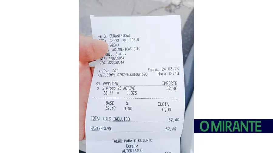 Encher o depósito em Espanha!