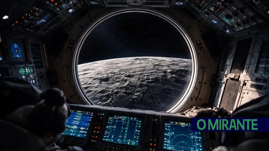 Lua astronautas nave foguetao