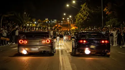 carros corridas ilegais tuning ilustrativ