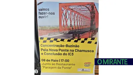 Buzinão para reclamar nova ponte na Chamusca e conclusão do IC3