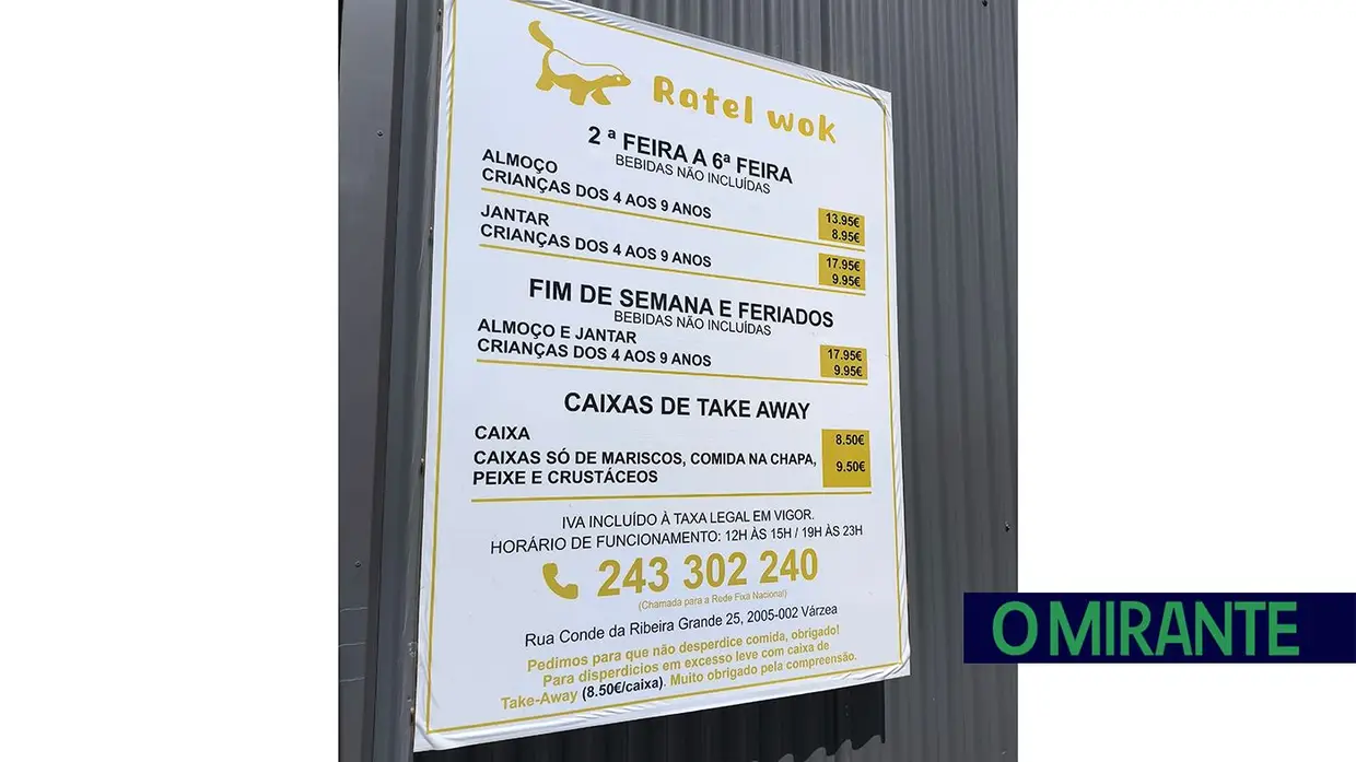 Ratel Wok em Santarém é uma referência na diversidade e qualidade