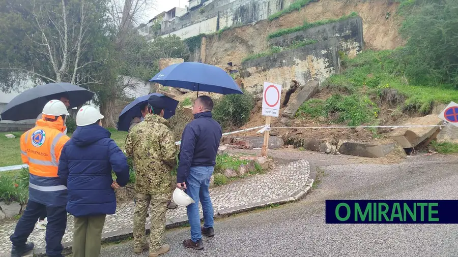 Talude que desmoronou junto ao tribunal de Torres Novas com projecto à espera que obra avance