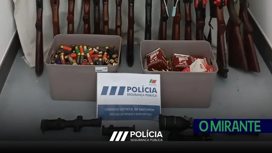 PSP apreende 16 armas de fogo e 700 munições em Coruche