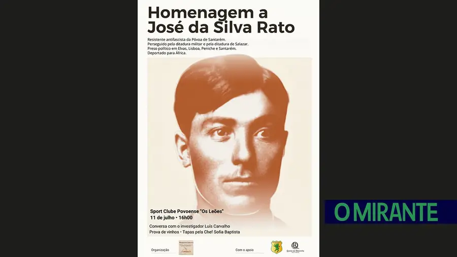 Póvoa de Santarém presta tributo ao resistente antifascista José da Silva Rato