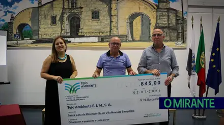 Tejo Ambiente entrega mais de 1.300 euros a instituições de Vila Nova da Barquinha