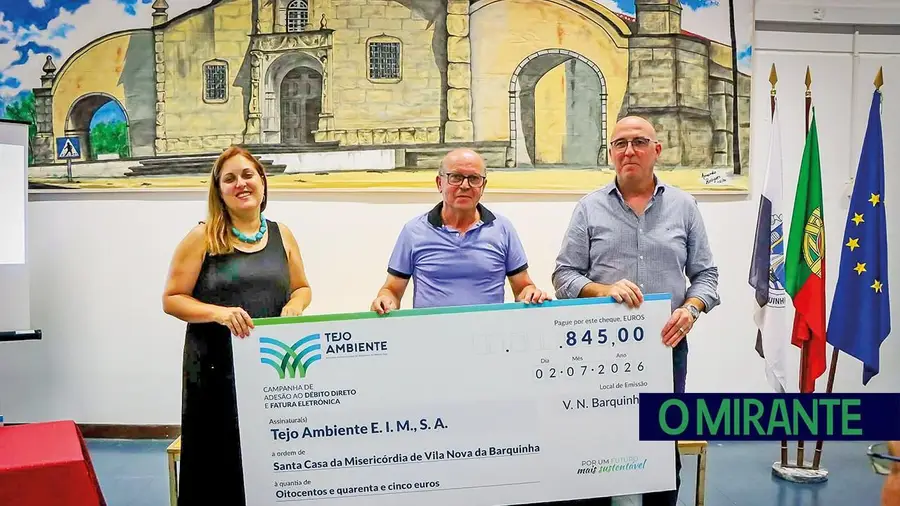Tejo Ambiente entrega mais de 1.300 euros a instituições de Vila Nova da Barquinha