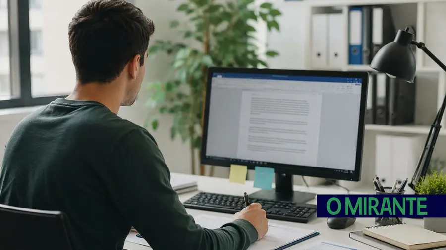 jovem computador trabalhar actividade escritorio ilustrativ
