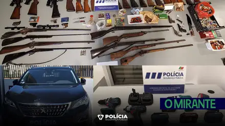 PSP apreende arsenal de armas de fogo no Entroncamento