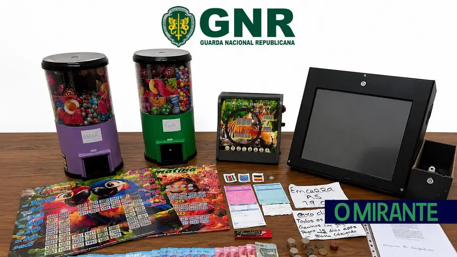 Operação da GNR em Benavente leva à apreensão de máquinas de jogo ilegal