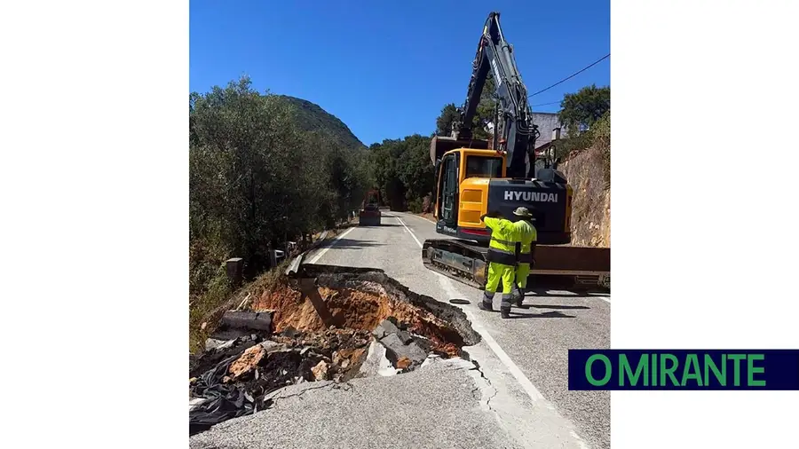 Obras para reconstrução da EN243 em Alcanena