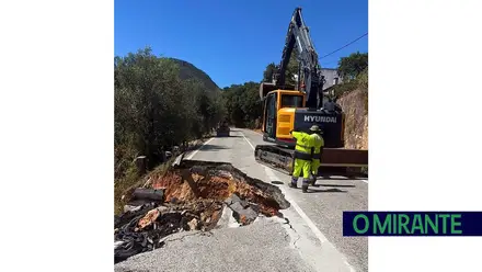 Obras para reconstrução da EN243 em Alcanena