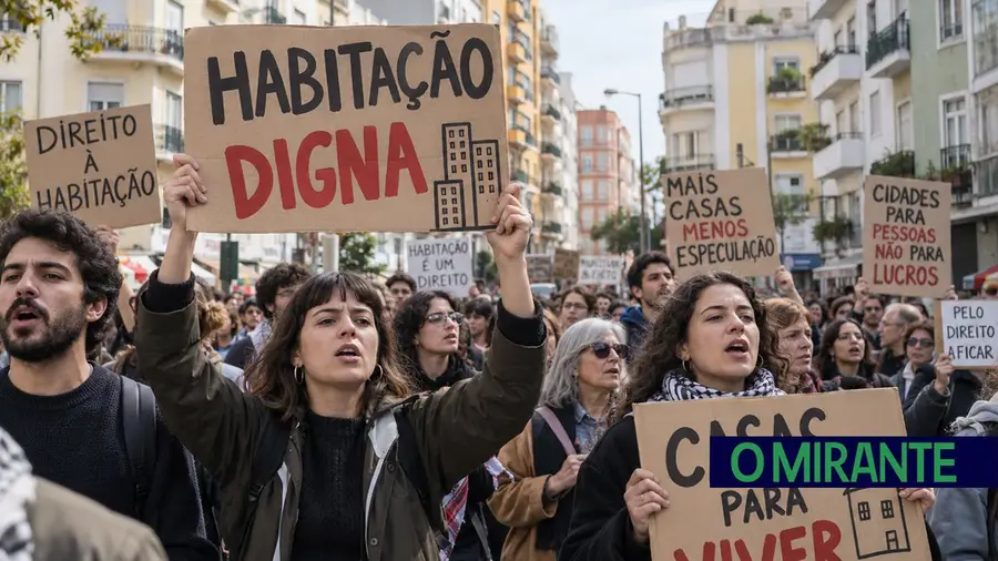 Centenas de pessoas manifestam-se em Lisboa pelo direito à habitação