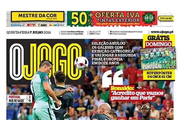 Como a imprensa internacional viu a vitória de Portugal, Futebol