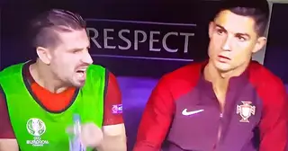 Momento hilariante 1: Ronaldo pede desculpa a Adrien
