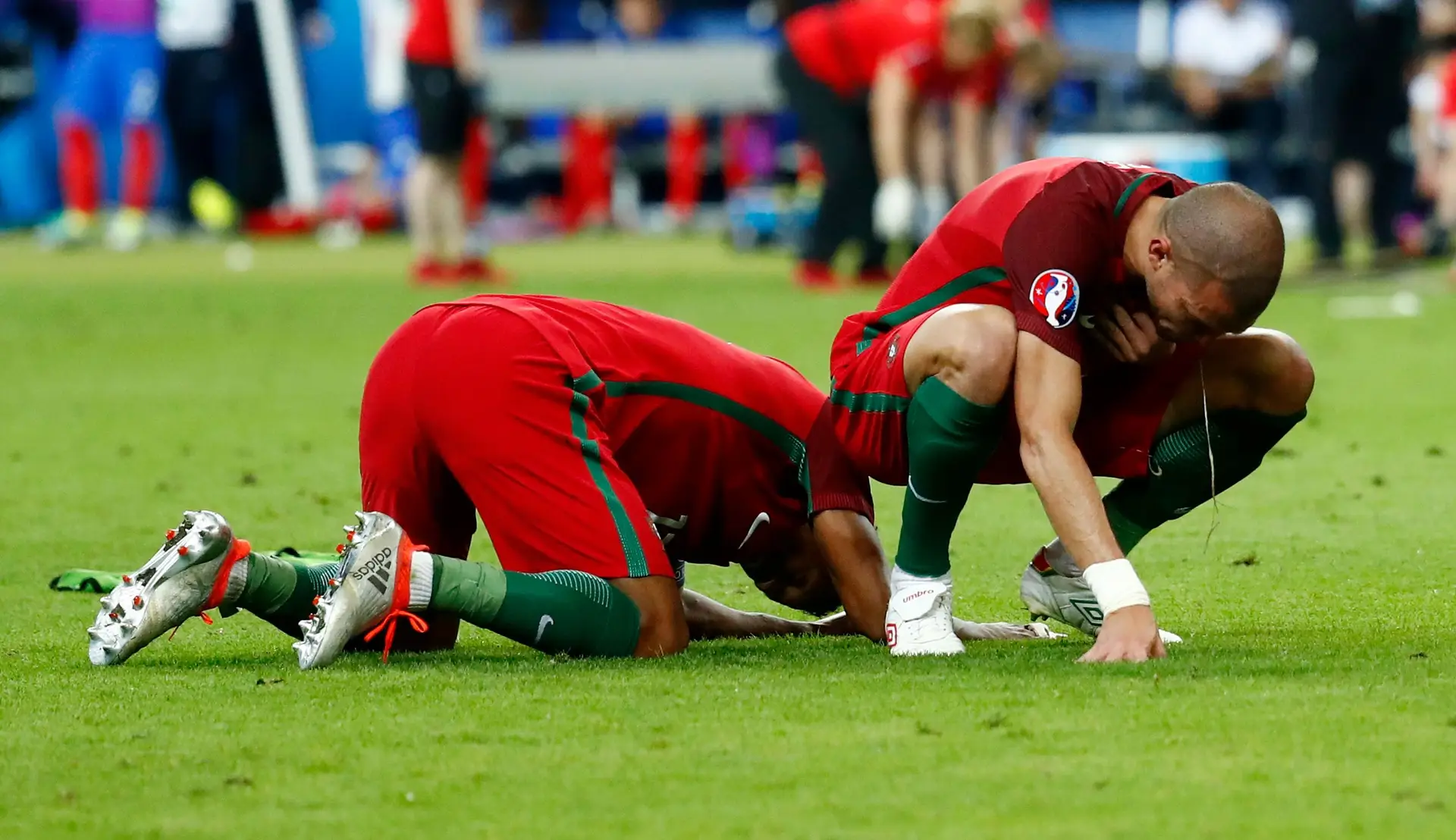 Ele acabou o jogo assim - deu tudo