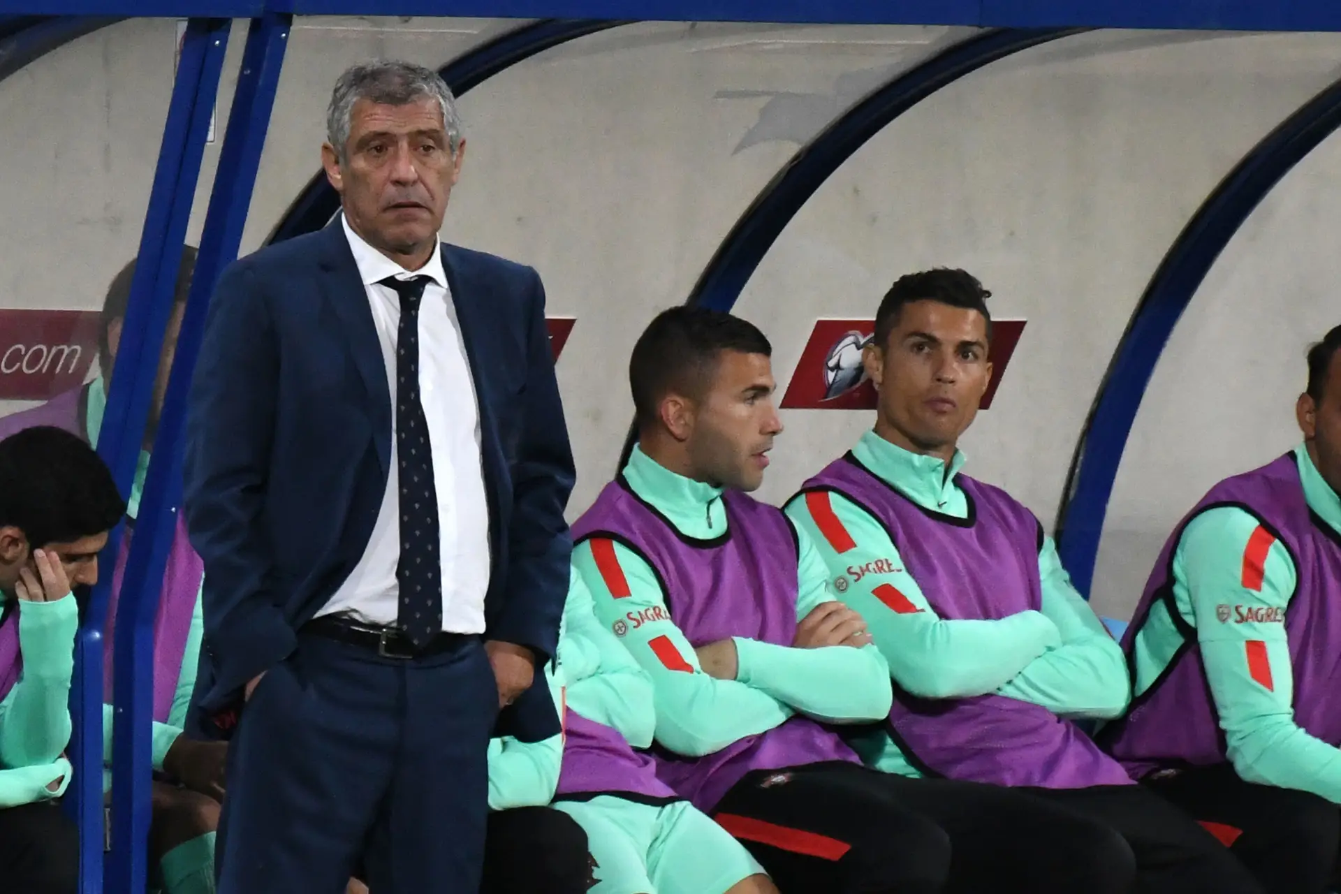 Cristiano Ronaldo começou o jogo em Andorra no banco, mas entrou ao intervalo