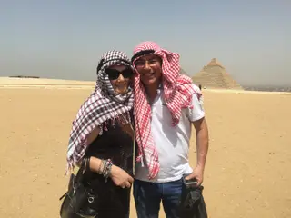 Augusto Inácio com a mulher no Egipto