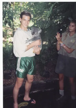 Quando jogou o Mundial da Austrália, Andrade teve oportunidade de conhecer de perto um koala