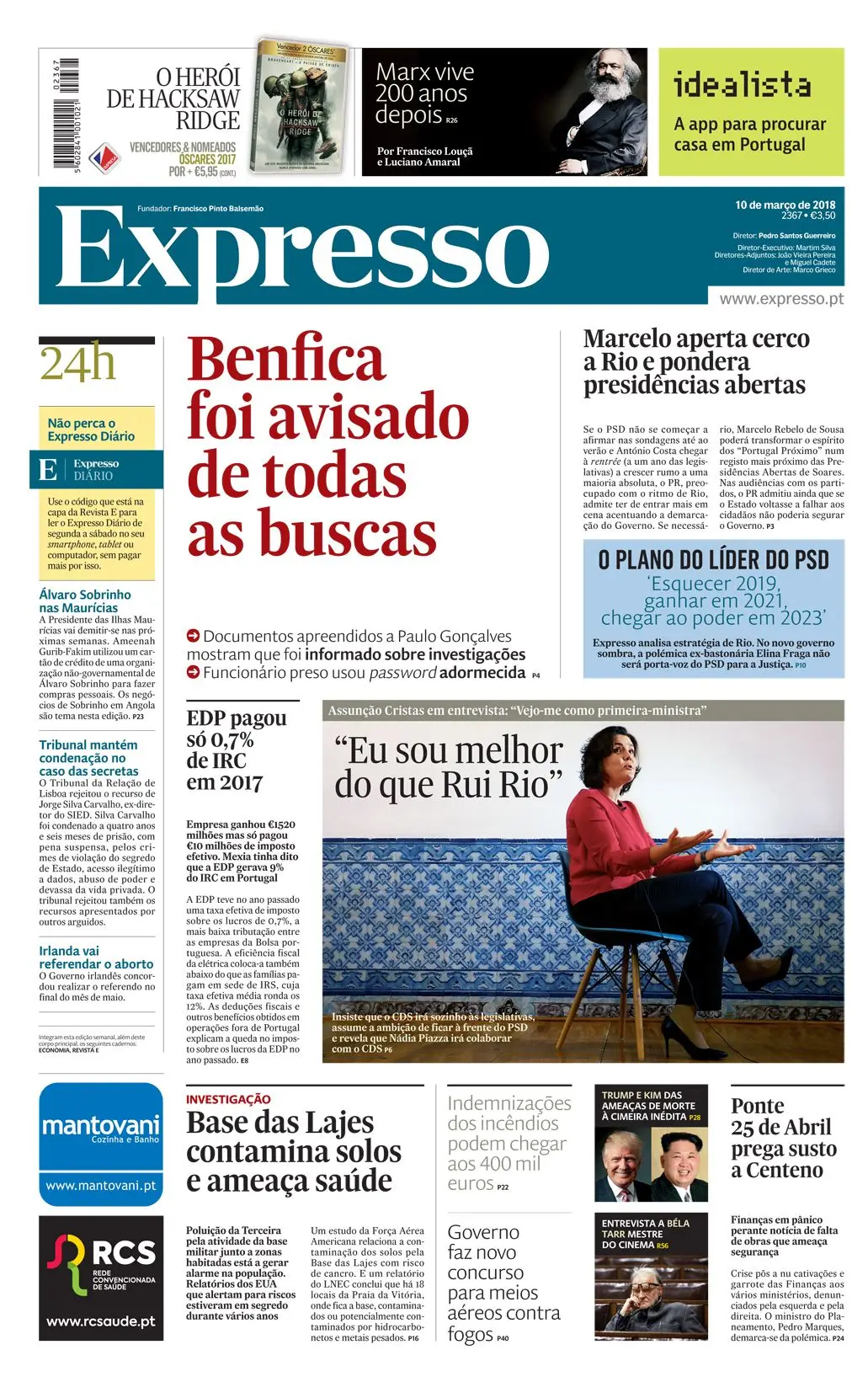 Benfica foi avisado de todas as buscas