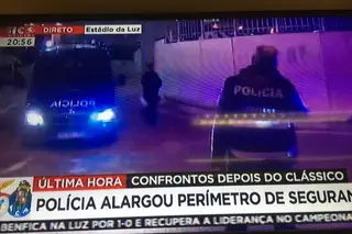 Sete detidos e seis polícias feridos após o Benfica-FC Porto