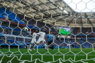 O golo de Luis Suárez frente à Arábia Saudita