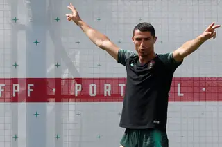 O melhor golo do Mundial acaba de ser marcado por Ronaldo - num treino e de um ângulo impossível