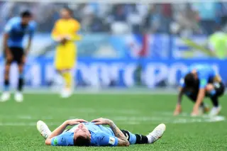 O suor, a batalha e as lágrimas dos uruguaios foram até onde a sorte lhes acabou