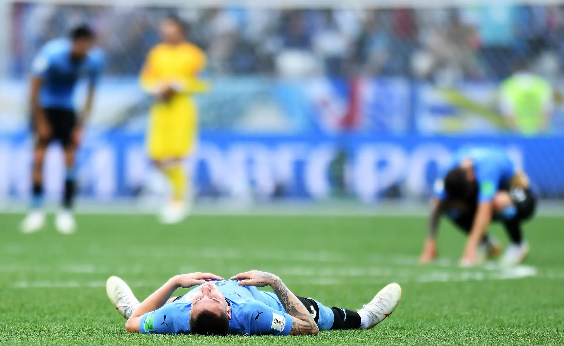 O suor, a batalha e as lágrimas dos uruguaios foram até onde a sorte lhes acabou