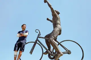 “Fui levado de maca, não conseguia mexer o ombro e tinha pontos no sobrolho. Arrisquei, mas correu bem”