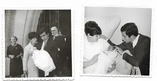 Rui Esteves ainda bebé, com os pais José Manuel e Edite Esteves